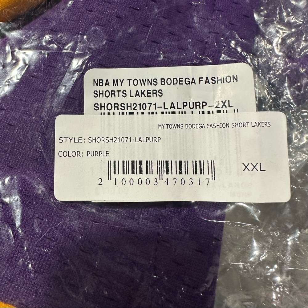NBA X BODEGA WORLDWIDE RESPECT LAKERS SHORTS - Picture 12 of 12